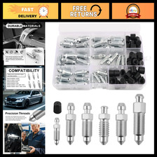 36PCS Brake Bleeder Screw Kit with Dust Cap,Multi-Size SAE Metric Brake Bleede