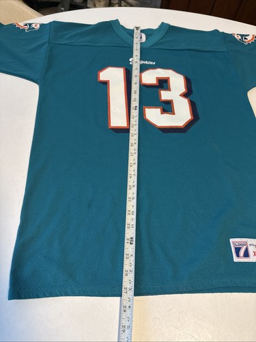 Camisa De Colección Miami Dolphins Para Hombres XL Verde Azulado NFL Fútbol Dan Marino Logo 7 Años 90 - Imagen 7 de 8