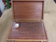 Meyer C-10 Plug Gage Pin Set .011 - .250" Minus Wood Case Box Incomplete Gauge