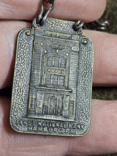 Old Vintage Advertising Coin Charge Key Fob First National Bank Hamburg PA