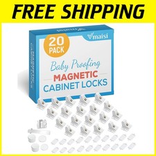 Child Safety Locks for Cabinets - 20 Magnetic Set