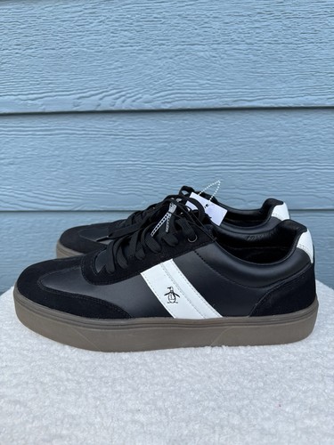 Original Penguin Lace Up Pete Logos Black / White Sneakers Men's New Size 11.5 - Picture 3 of 8