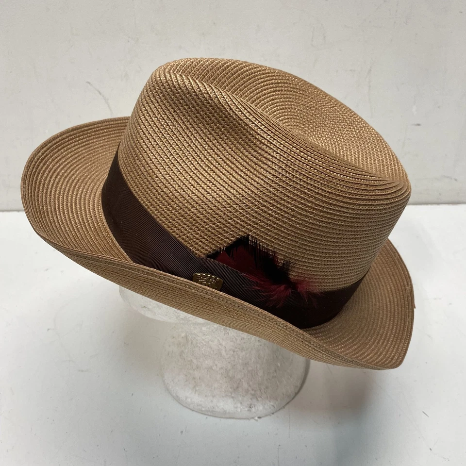 Dobbs Beige Woven Fedora Women's Size 8 - Image 2 of 4