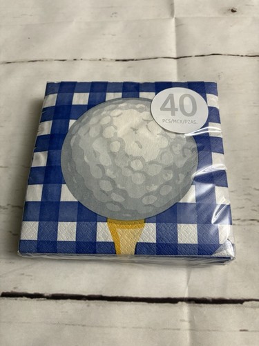 Servilletas de papel de golf almuerzo paquete de 40 pelotas de golf de 2 capas - Imagen 1 de 2