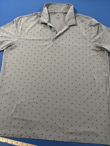 Adidas PrimeGreen Golf Shirt Mens XL Gray / Black Cypress Tree Logo Recycled - Picture 4 of 7