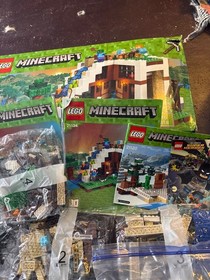 3 Lego sets most not opened 2 Minecraft 1 super heroes 21120, 76034, 21134