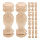  20PCS Stair Baluster Spindles: 2.36" Unfinished Wooden Finials for Steps