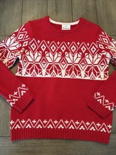 Hanna Andersson Christmas Sweater NWOT SZ 130 Girl Boy Nordic Red Sz 8