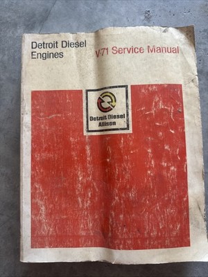 Detroit Diesel Engines Allison V-71 Service Repair Shop Manual Book Highway OEM
