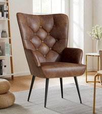 Armchair Tub Chair Living Room Armchair,High Back With Gold Legs Comfy Chair Vel