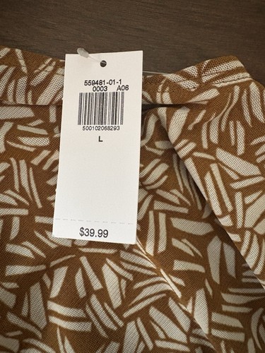 Old Navy braun gesmoktes Netz Minikleid definierte Taille Schulter zum Binden Größe Large - Bild 8 von 11