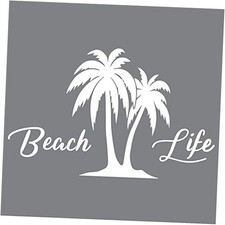 Beach Life Palm Trees Island Vinyl Decal Sticker Car Window Bumper Die Cut