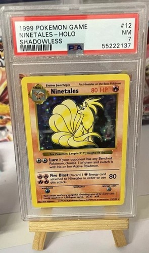 Pokemon Ninetales 12/102 Base Set Shadowless Holo PSA 7 Graded Card Rare UK - Picture 7 of 24