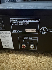 Sony CDP-C201 5-Disc CD Changer Player, Black, Stereo L/R RCA Outputs