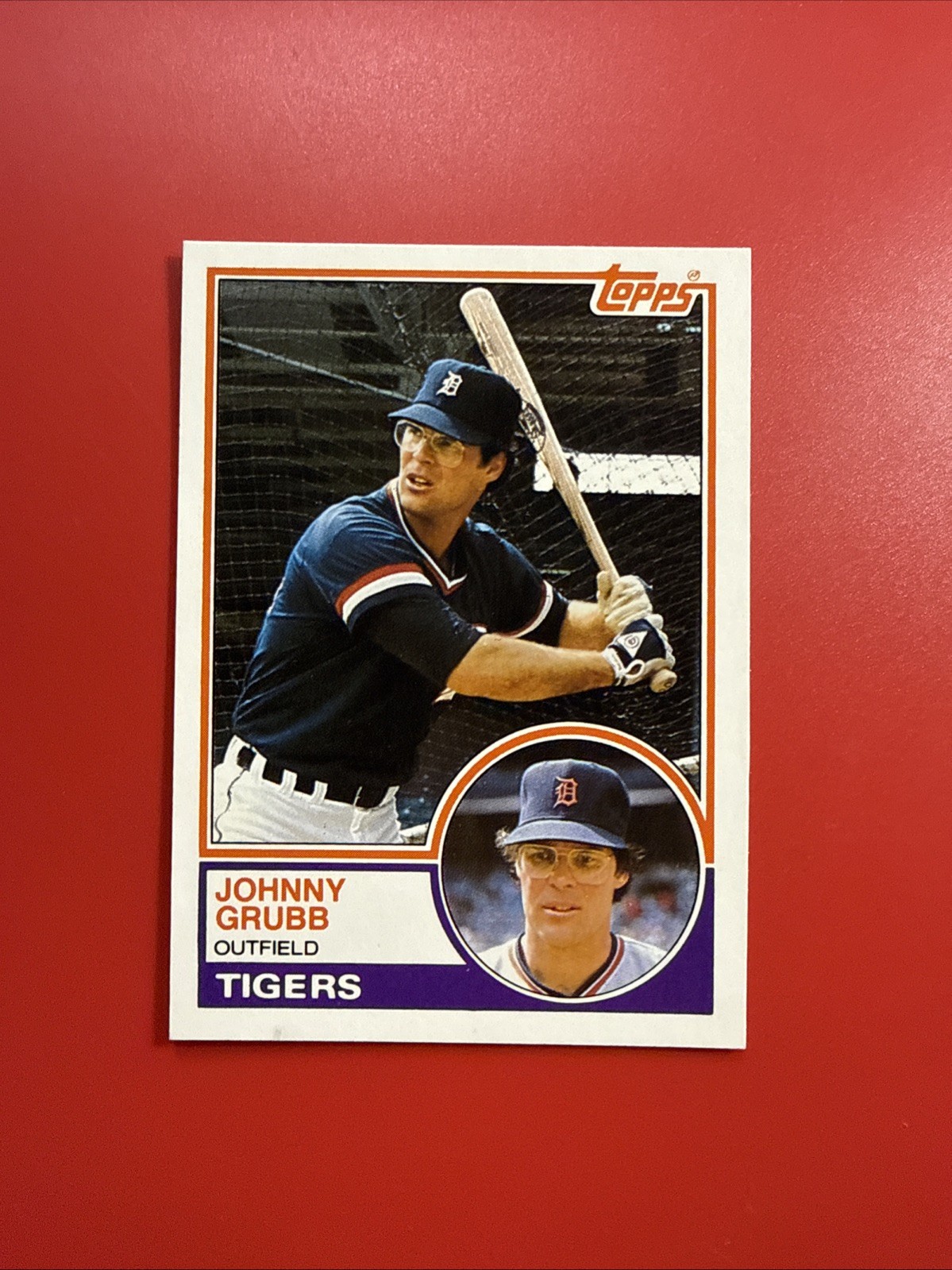 1983 Topps Traded #38T Johnny Grubb Detroit Tigers