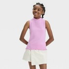 Girls Mock Neck Tank Top Art Class Lavender S