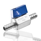 3/8”Barb Ball Valve - Stainless Steel Hose ID Barb Mini Shut Off Valve for