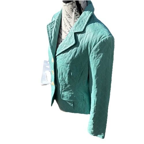 Wert Echtleder Mintgrün Blazer Größe L - Bild 2 von 6