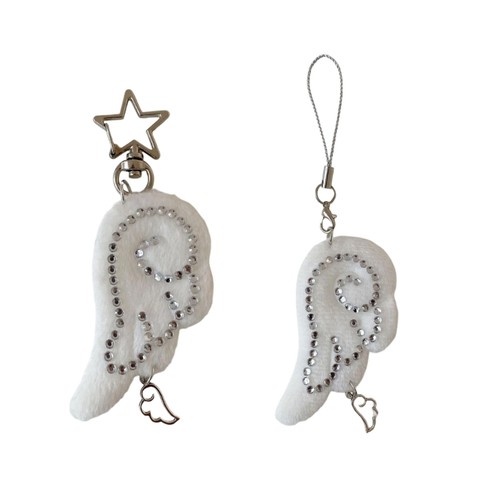 Lightweight Embroidered Key Ring with Wing Design Perfect for Travel Gifts - Picture 1 of 10