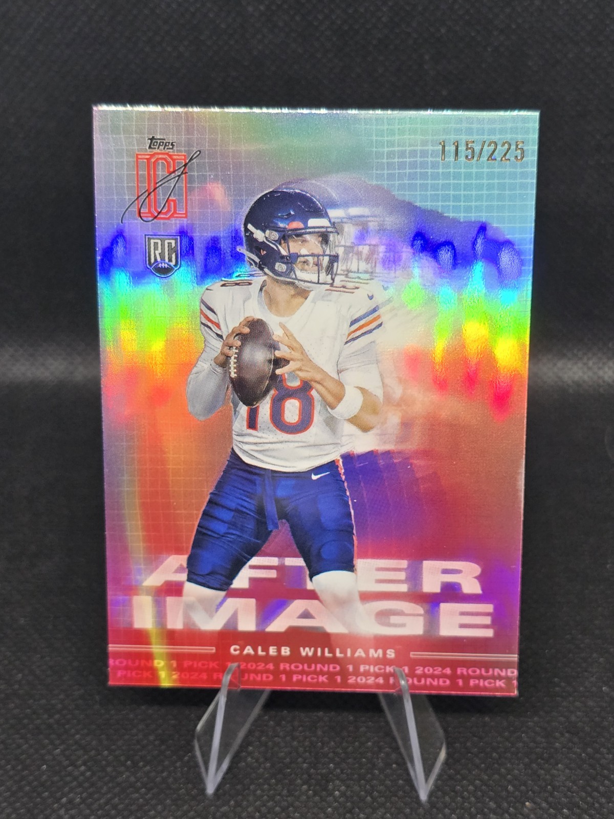 2024 Topps Signature Class Caleb Williams RC  After Image 115/225 Bears Teal
