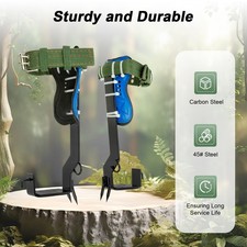 2 Gears Tree Climbing Spike Set Safety Belt Adjustable Rope Lanyard Rescue Belt