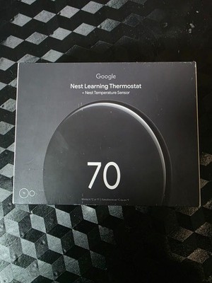 Google Nest Learning Thermostat (4th Gen)+Nest Temperature Sensor Factory Sealed