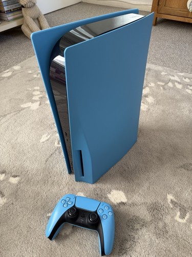 Playstation 5 (PS5) Blue-Ray Disc edition Starlite Blue Console And Controller