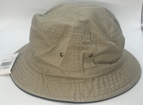 Vintage Stetson Boonie Sun Hat Size XL Cotton Khaki Black - Picture 7 of 10