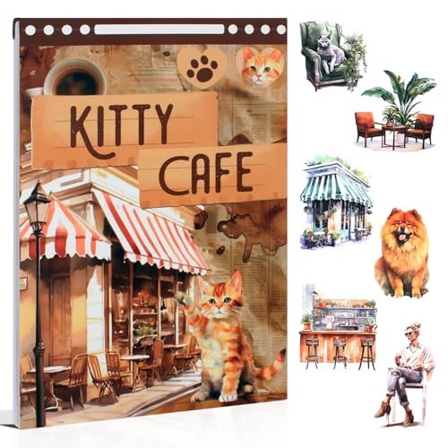 Vintage Scrapbook Stickers for Scrapbooking Supplies, 20 Sheets Precut PET - Imagen 1 de 6