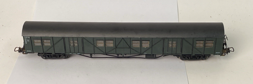 Rowa Austria HO langer Güterwagen Werk grün Untergestellschaden 10-18" - Bild 1 von 6