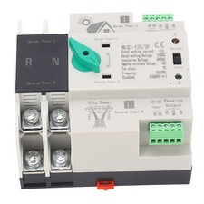 2P 110V 63A Power Automatic Transfer Switch PV Circuit Changeover Switch