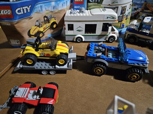 Huge Lego City Lot Police Fire Jeep Quad Motorcycle Boat ATV Camper Rare Figs - Picture 4 of 7