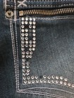 Cartise Size 10 Boot Distressed Sequins Rhinestone Pockets Stretch Blue Jeans — photo 9