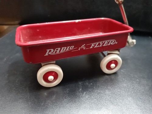 1990 Vintage Radio Flyer Miniatur Spielzeug 4" roter Wagen - Bild 3 von 4