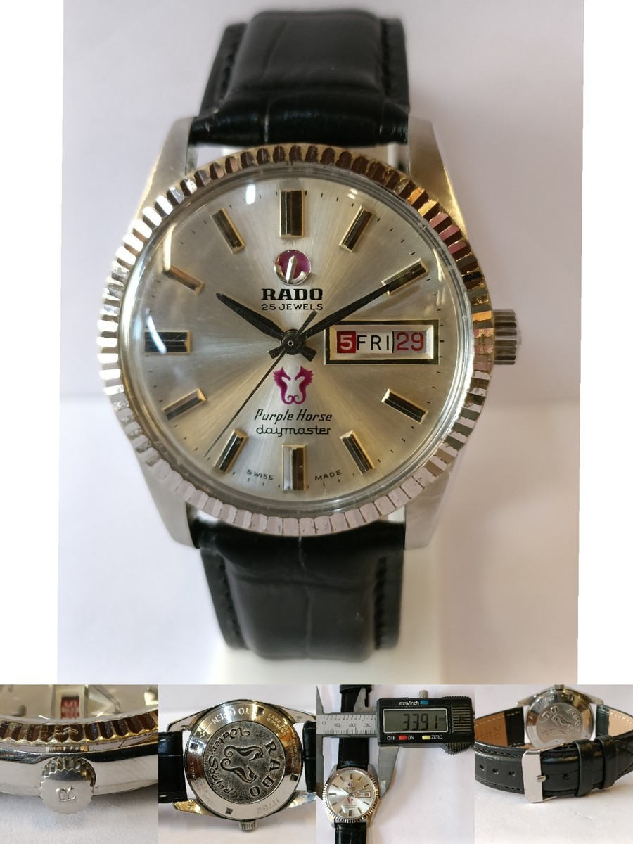 VINTAGE RADO DAYMASTER PURPLE HORSE 25J AUTOMATIC SWISS MEN'S