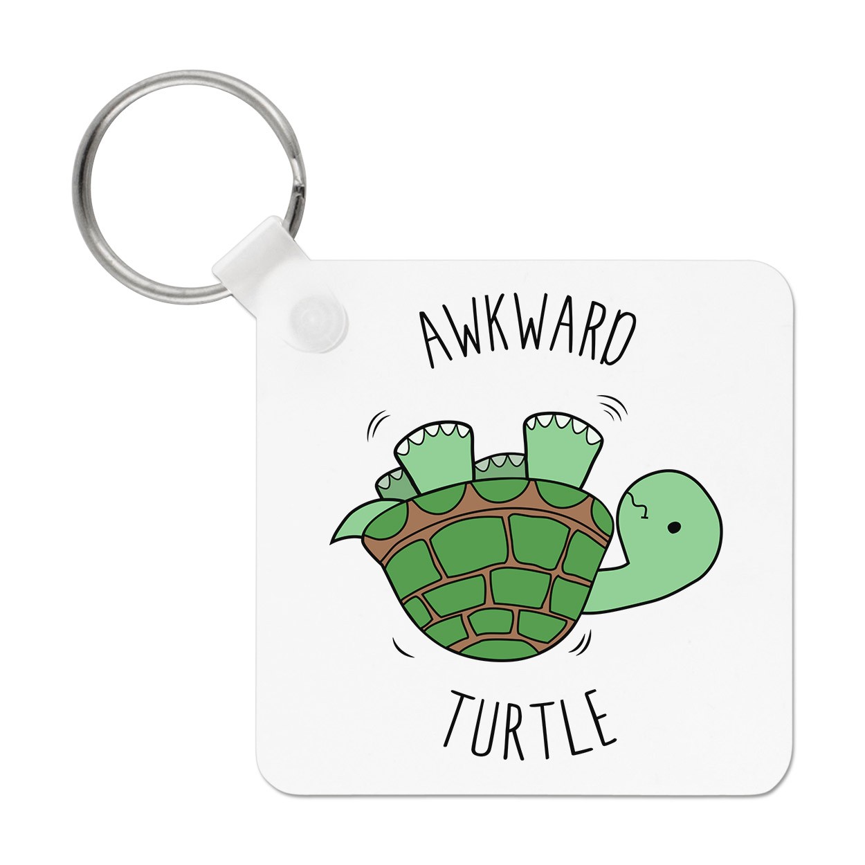 Awkward Turtle Keyring Key Chain - Funny