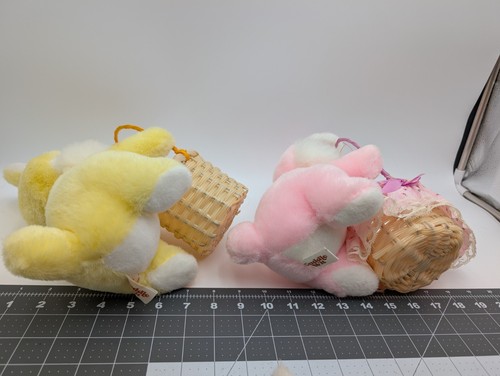 Cuddle Wit Easter Rabbit Plush Bunny Basket Lot of 2 Stuffed Animal Toy - Picture 10 of 11