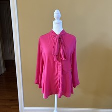New York  Company 3/4 sleeve Button Front Blouse, Pink, Small, NWT Retail 39.95