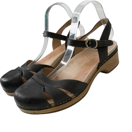 Dansko Betsey Closed Toe Clog Sandals Shoes Black Size EU 40 US 9.5-10 Comfort - Picture 2 of 10