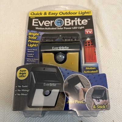 Ever Brite Motion-Activated Solar Power LED Outdoor Light NEW As Seen On T.V.!!