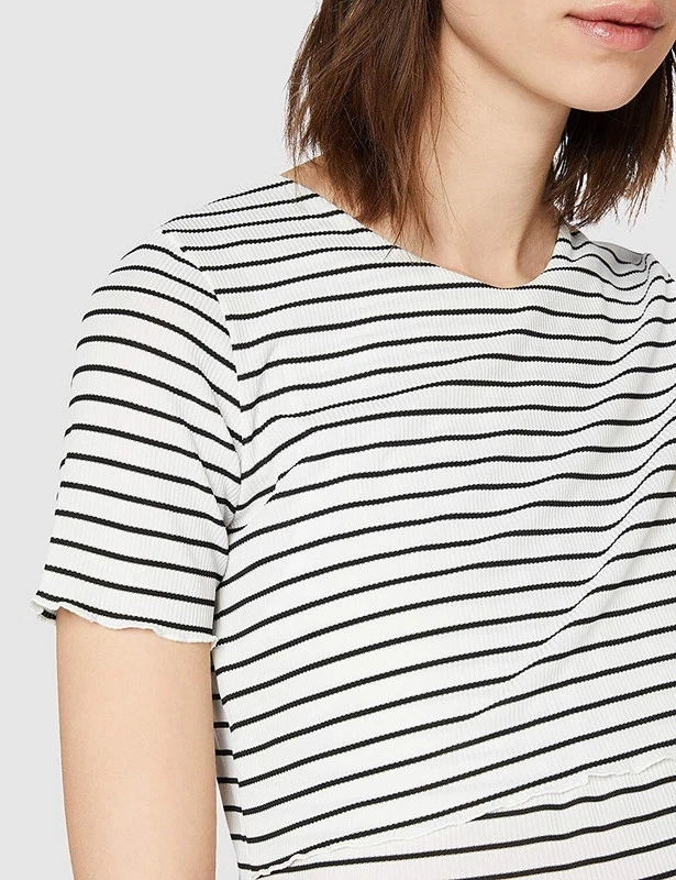 Dorothy Perkins Maternity Damen T-Shirt Nursing Umstandsshirt, Weiß/Schwarz, 46 - Bild 2 von 3