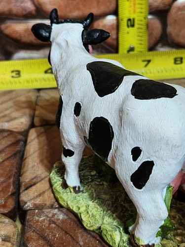 4x3 Resin Holstine Kuh Figur Kuh stehend im Gras - Bild 7 von 15