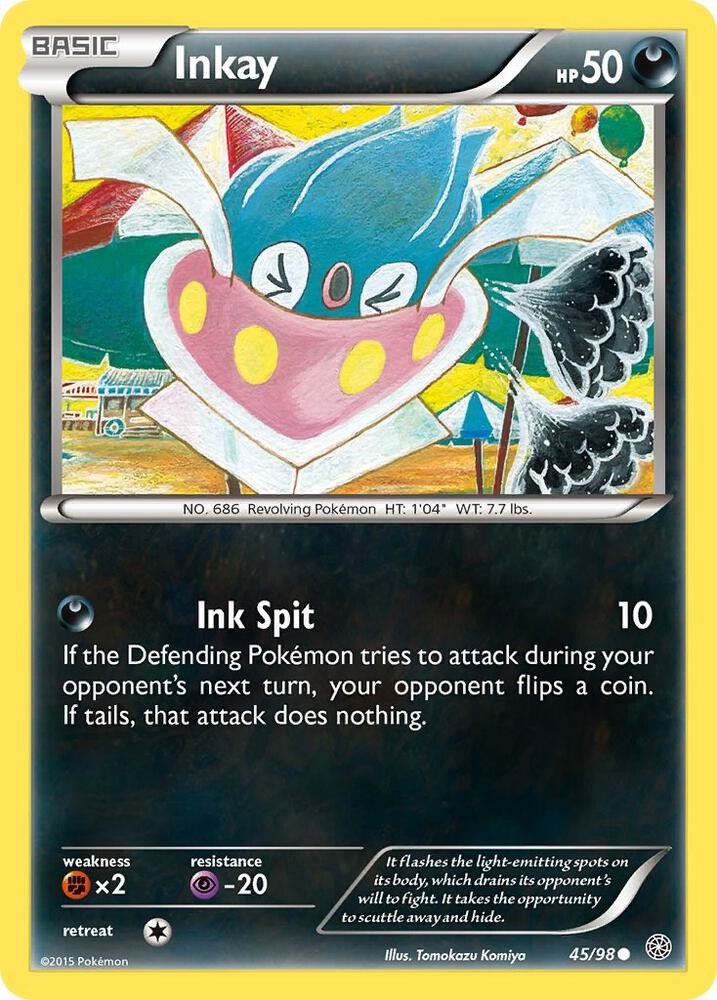 Pokemon TCG Ancient Origins Inkay 45/98 Reverse Holo Common