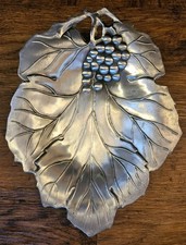 Obstschale Obstteller Zinnzeller Zinnschale Zinn Stieber 97% Zinn Traube Wein