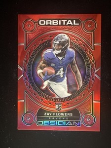 2023 Panini Obsidian - Orbital Zay Flowers #3 Asia Red Flood Electric Etch (RC)