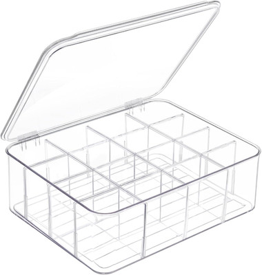 Socks Underwear Drawer Organizer for Closet, 16 Compartment Removable Divided Pl