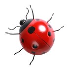 1Pc Large Simulation Ladybug Lovely Iron Ladybug Pendant Garden Yard Ornament