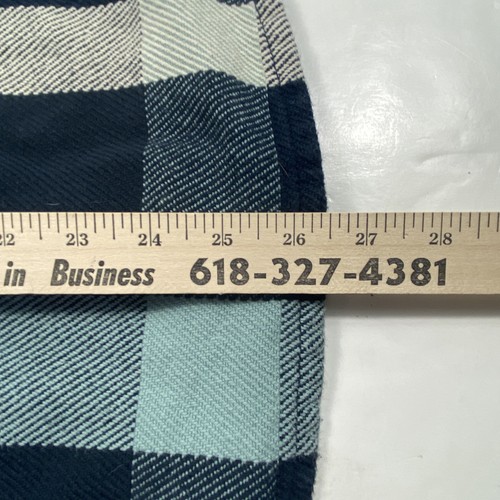 Outerknown Blanket Shirt Men's S Blue/Green Plaid Flannel Heavy Cotton Shirt EUC - Picture 11 of 12
