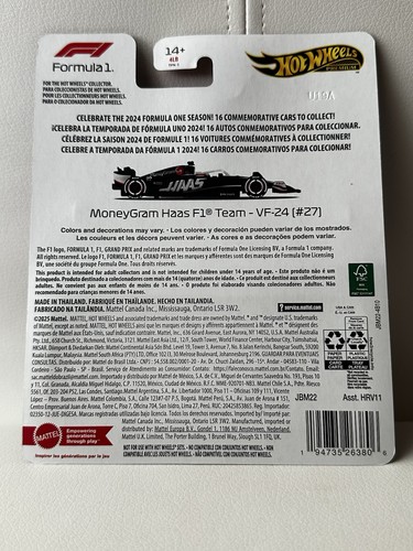 2025 Hot Wheels Premium Formula 1 2024 Money Gram Haas F1 Team - VF-24 # 27 - Picture 2 of 2