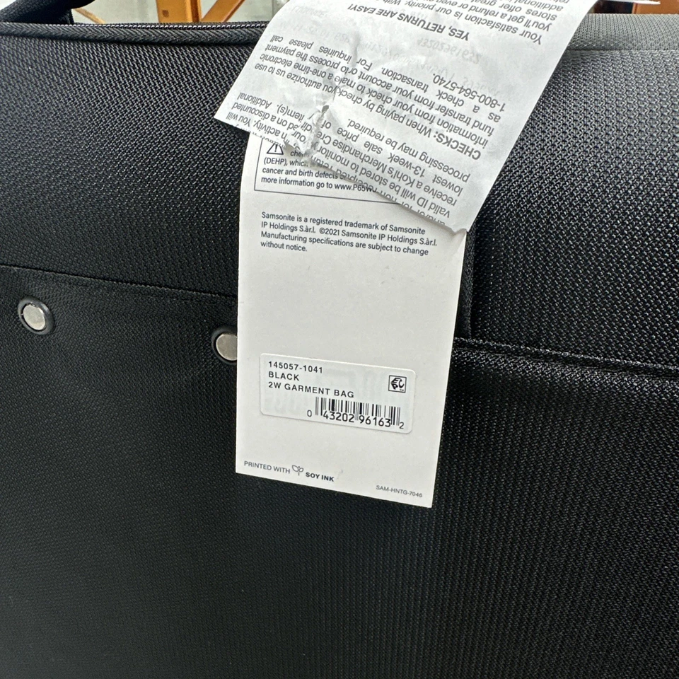 Samsonight Ascella 3.0 2W Garment Bag Black New - Image 3 of 4